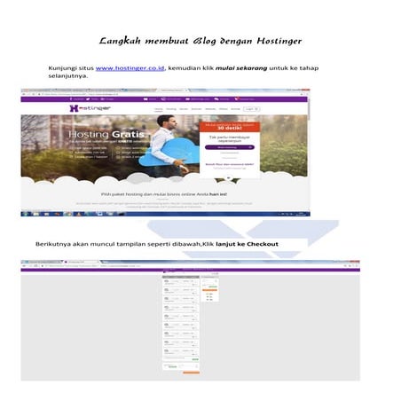 Langkah membuat hosting