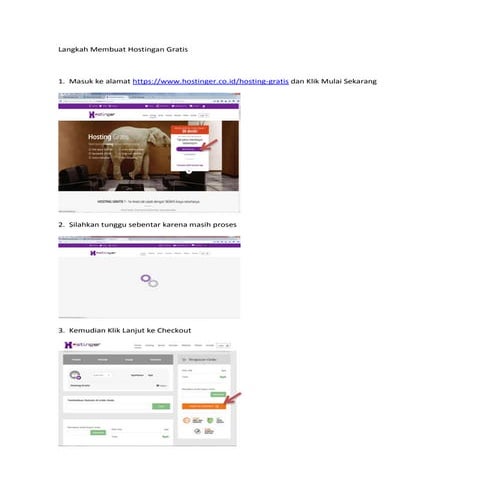 Langkah membuat hostingan gratis