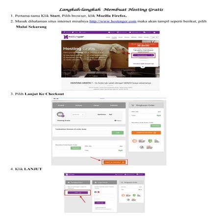 Langkah Membuat Hosting Gratis dan  Fungsi Menu Pada Wordpress