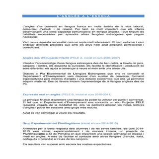 L'anglès a l'escola