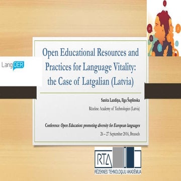 Open Educational Resources and Practices for Language Vitality: the Case of L...