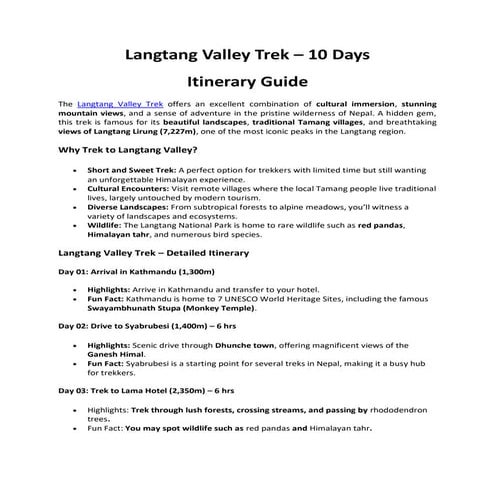 Langtang Valley Trek hidden trek of Nepal