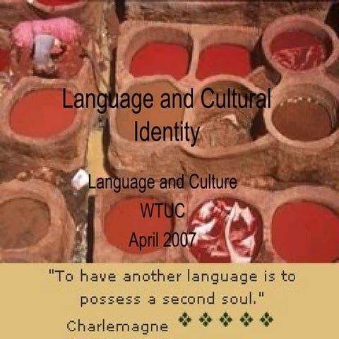 Language and Cultureal Identity