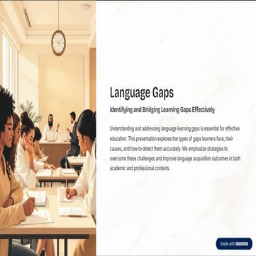 Identifying and Bridging Language Learning Gaps for Effective Education ...