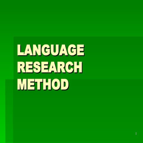Language Research Method2
