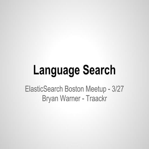 Language Search