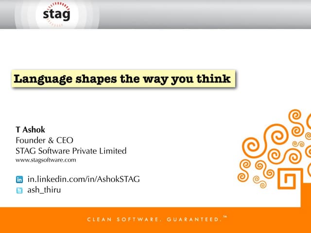 Language shapes the way you think