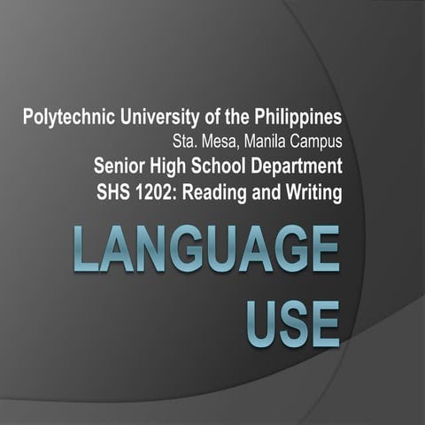 Language use