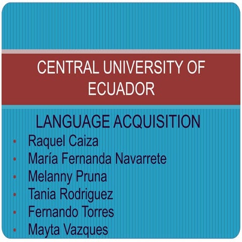 Language acquisition by Tania Rodriguez