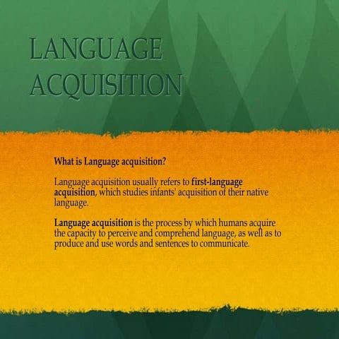 Language acquisition