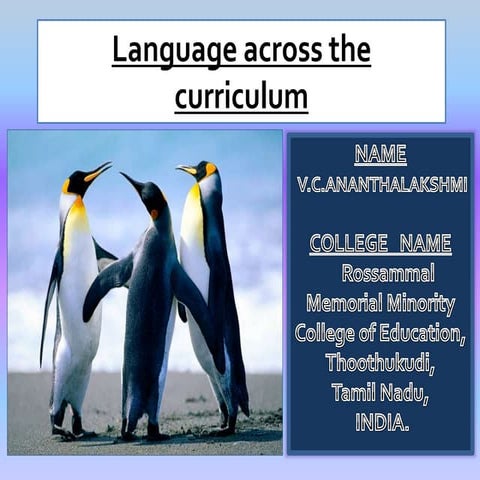 LANGUAGE ACROSS THE CURRICULUM