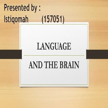 Language and brain