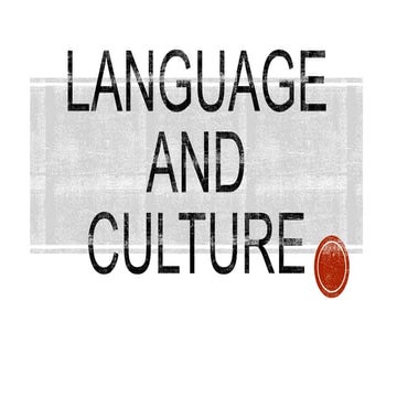 ELECTIVE 1 (Language and Culture)