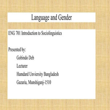Language and gender