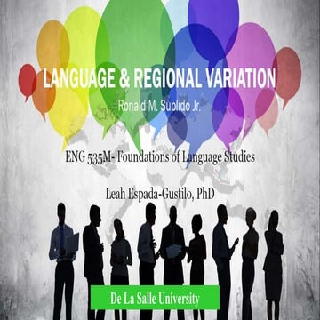 Language and Regional Variations by Yule