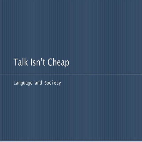 Language and society