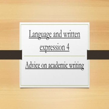 Language and written expression 4
