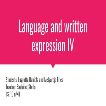 Language and written expression iv
