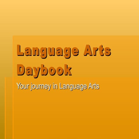 Language arts daybook