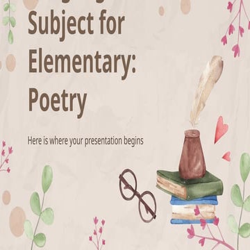 Language Arts Subject for Elementary_ Poetry Infographics by Slidesgo.pptx