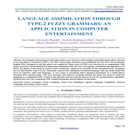 LANGUAGE ASSIMILATION THROUGH TYPE-2 FUZZY GRAMMARS: AN APPLICATION IN COMPUT...