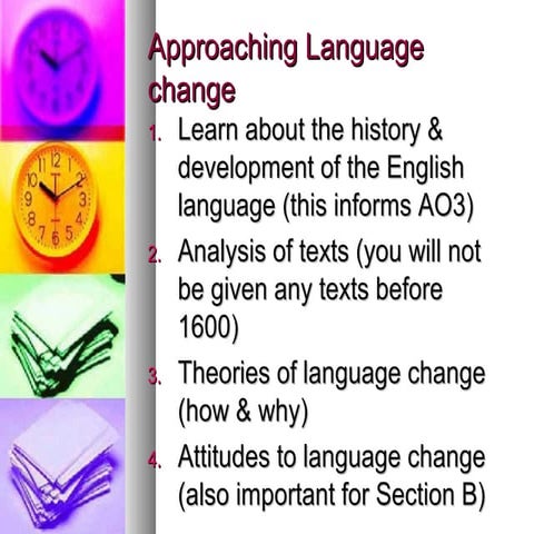 Language change timeline