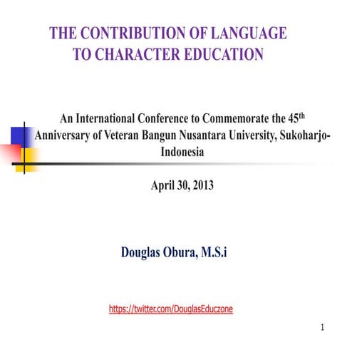 Importance of Language and Character Education