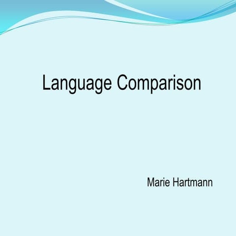 English mandarin comparision presentation | PPT