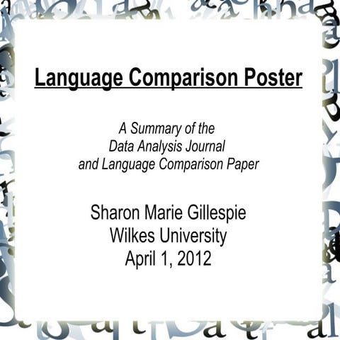 Language Comparison Poster