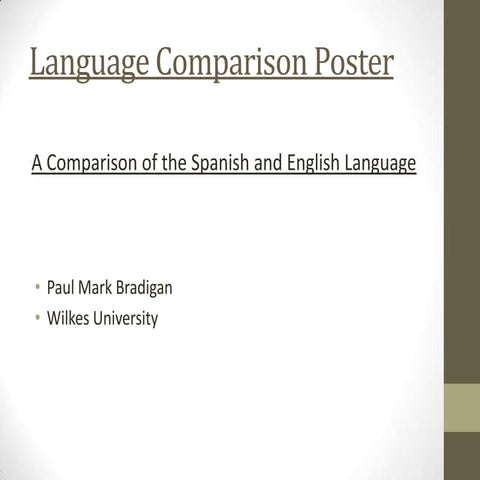 Language Comparison Poster