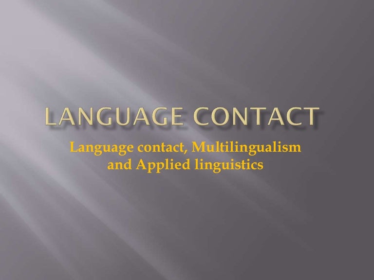 Language contact