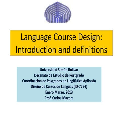 Language course design