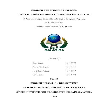 Language Description and Theories of Learning