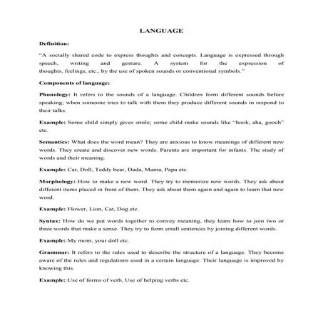 Language development in children