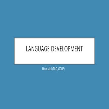 Language development