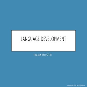 Language development