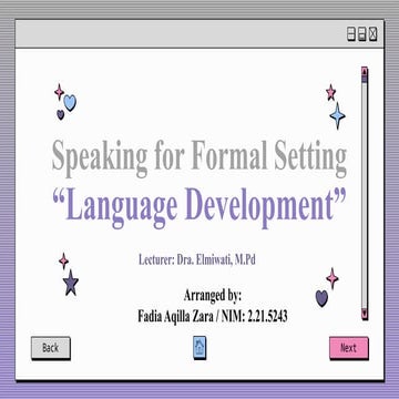 Language Development- Final Semester Exam of Speaking for Formal Setting.pptx