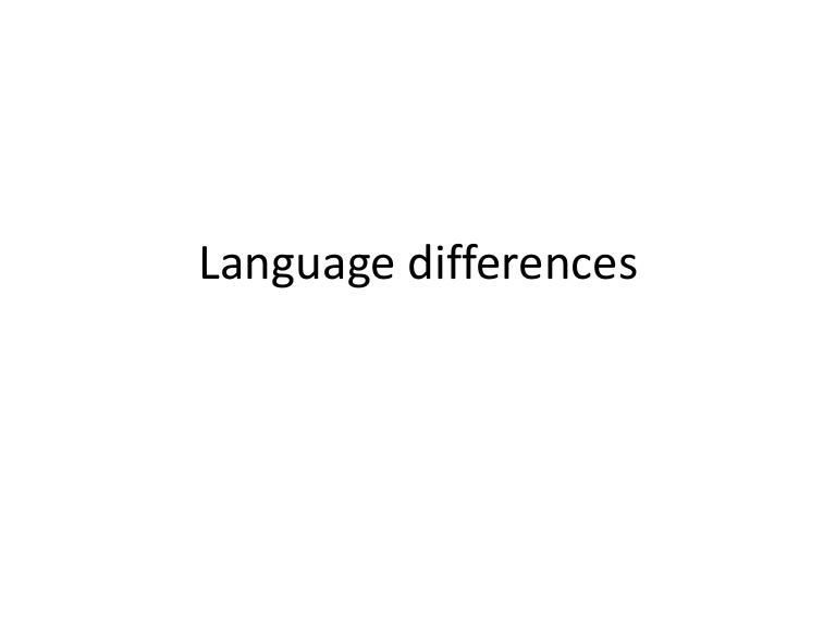 Language diff