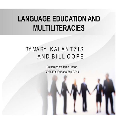 Language education and multiliteracies  