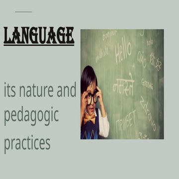 Language its source nature origin and usage