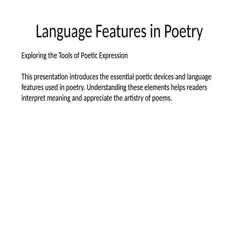 Elements of Poetry Education Presentation in Beige Blue and Green ...