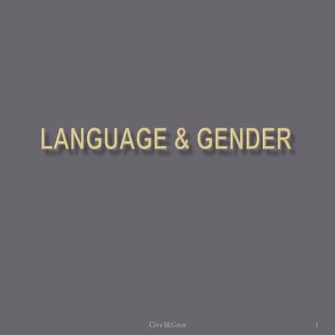 Language & Gender