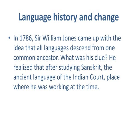 Language history and change 