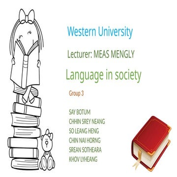Language In Society in the field of linguistic.pptx