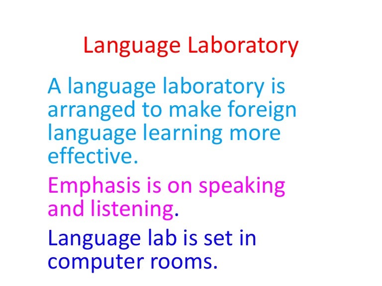 Language laboratory 1