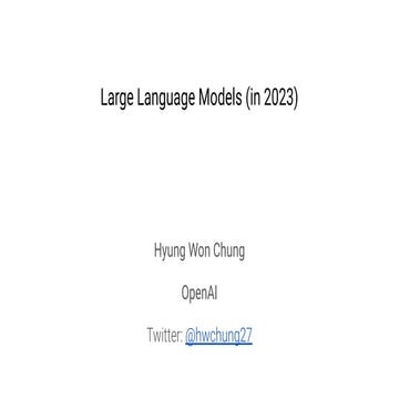 Language Language Models (in 2023) - OpenAI