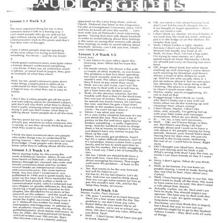 Language Leader Coursebook Upper-Intermediate Audio Scripts 1