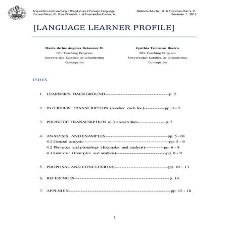 Language learner profile . | PDF