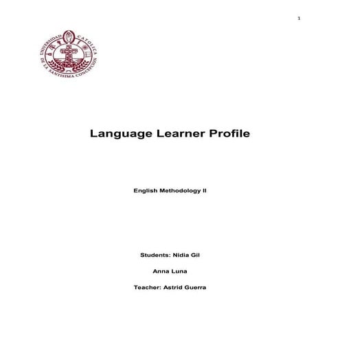Language learner profile 2014 1