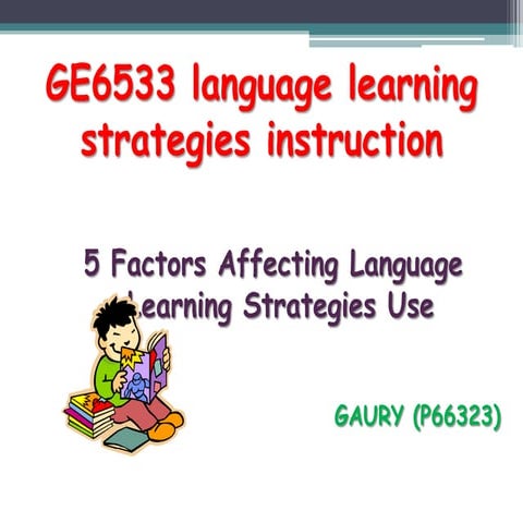 Language learning strategies